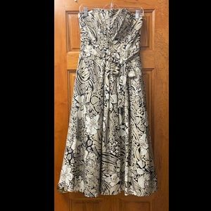 Tracy Reese ladies strapless printed cocktail dress Sz 6